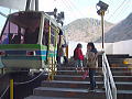 Getting on the cablecar